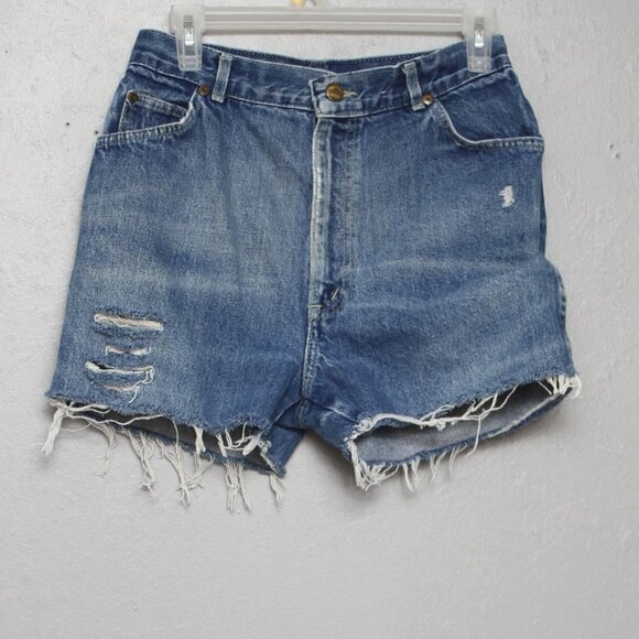Vintage Pants - Vintage Chic diy cut off distressed denim jean shorts